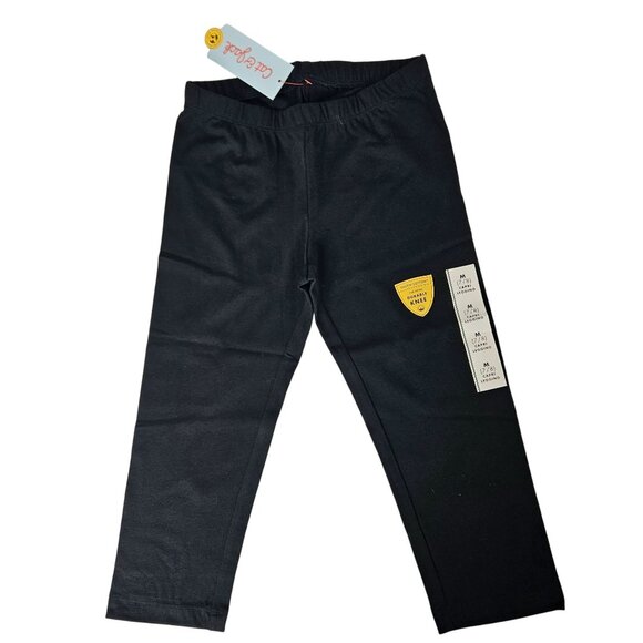Cat & Jack Girls M (7/8) Black Capri Leggings Tough Cotton Durable Knee Casual - Picture 2 of 5